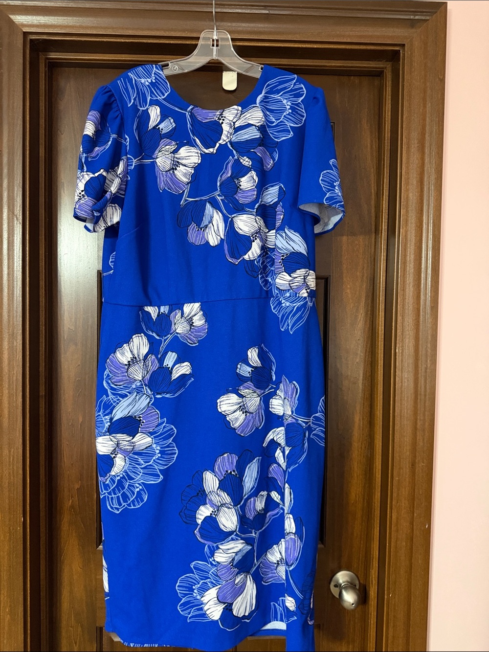 Liz Claiborne Royal Blue Floral Midi Dress